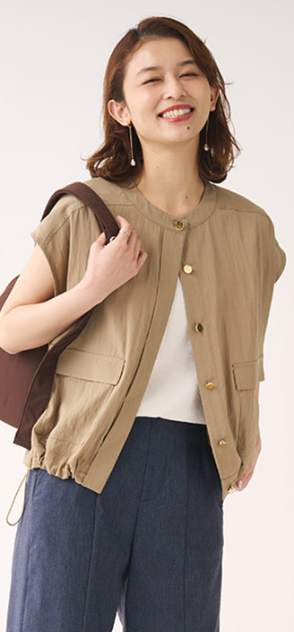 ノースリーブブルゾン