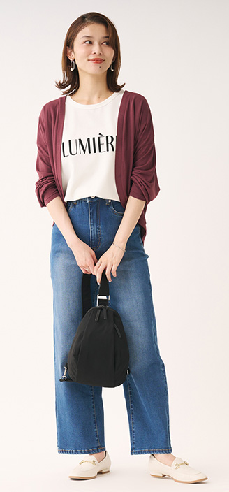 シアーニットVネックカーディガン