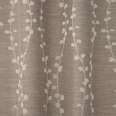 遮光2級｜【WEB限定】植物ラインジャカード遮光（ブラウン）｜カーテン