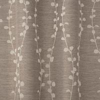 遮光2級｜【WEB限定】植物ラインジャカード遮光（ブラウン）｜カーテン