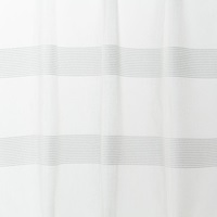 【WEB限定】幅広ボーダーボイル（グレー）｜カーテン