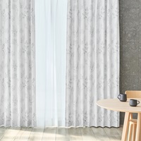 遮光3級｜遮光木漏れ日リーフ（グレー）｜カーテン