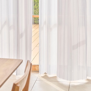 オールインワンソフトボイルシームレスストライプ（グレー）｜カーテン