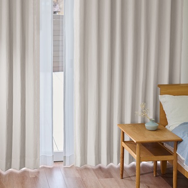 遮光1級｜オールインワンシワドレープ（アイボリー）｜カーテン