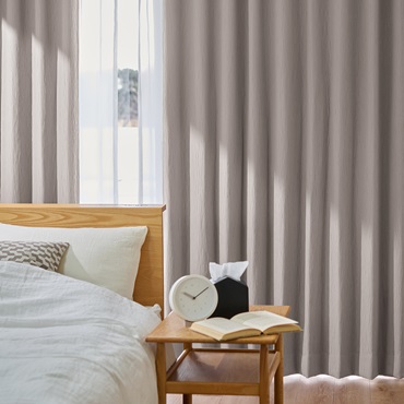 遮光1級｜オールインワンシワドレープ（ベージュ）｜カーテン