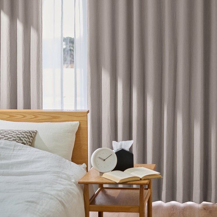 遮光1級｜オールインワンシワドレープ（ベージュ）｜カーテン