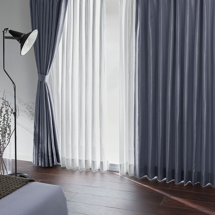 遮光1級｜遮熱シャンタン遮光Ⅱ（ネイビー）｜カーテン