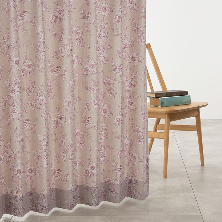 フラワーバード（ベージュ）｜カーテン