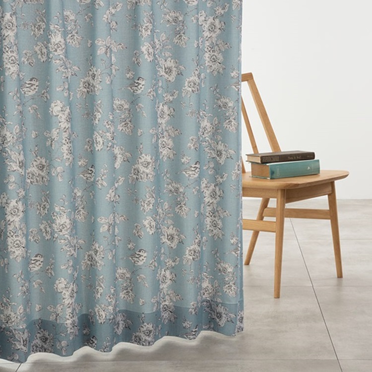 フラワーバード（ブルー）｜カーテン