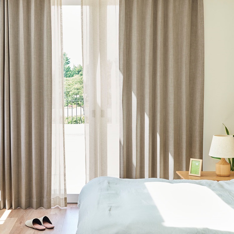 遮光2級｜遮光遮熱ラフリネンライク（ベージュ）｜カーテン