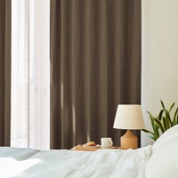 遮光1級｜遮光遮熱ラフリネンライク（ブラウン）｜カーテン