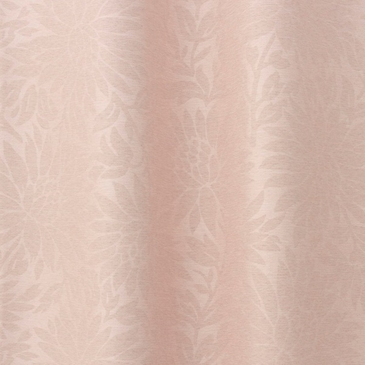 遮光2級｜花柄エンボス遮光（ピンク）｜カーテン