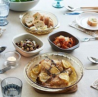 アンバーガラスのグラタン皿 1000ml