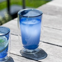 Crist 耐熱スタッキングカップ 230ml クリア×ブルー(Crist 耐熱スタッキングカップ 230ml クリア×ブル)