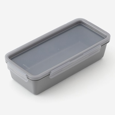 楽に洗えてスリムなランチボックス 630ml ダークグレー