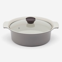 セラミックIH両手鍋24cm グレー