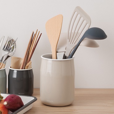 ホーローキッチンツールスタンド　ベージュ