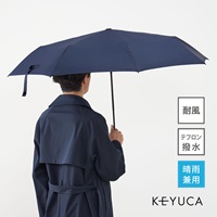 M メンズ 折畳傘 耐風 無地 ネイビー