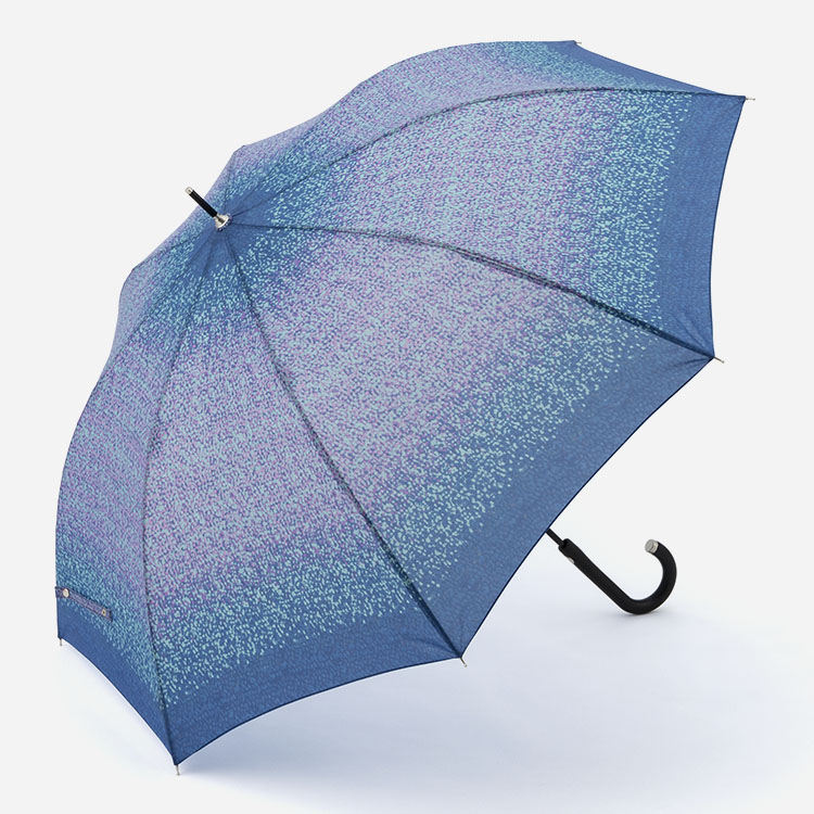 【特別価格】長傘 晴雨兼用 ジャンプ 軽量 ミスト ネイビーブルー