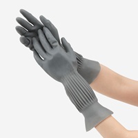 指先と袖口にフィットするゴム手袋