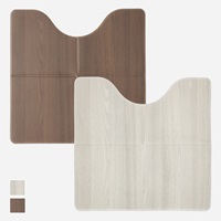 拭けるトイレマット木目 抗菌 防カビ 防炎 55×60cm