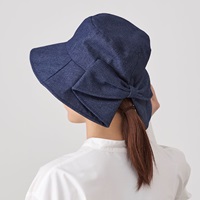 【期間限定SALE～5/7（水）10：00まで】デニムリボンスリットハット