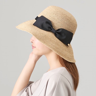 【期間限定SALE～5/7（水）10：00まで】ラフィアサイドリボンハット