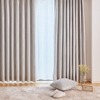 遮光3級｜遮光防炎間隔花 2トーン（グレー）｜カーテン