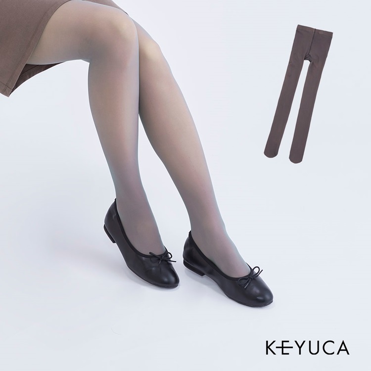 d 薄見えフェイクタイツ80デニール ライトグレー