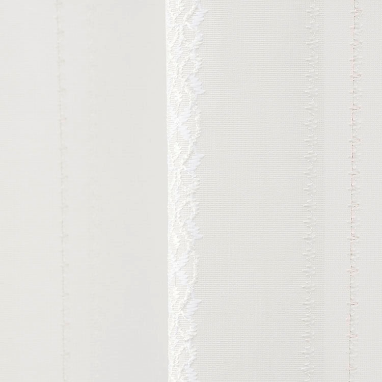 【WEB限定】防炎花鎖クリンプミラー（ホワイト）｜カーテン