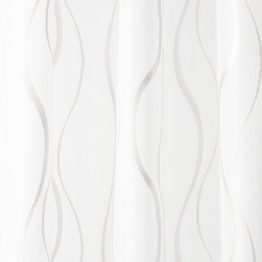 【WEB限定】ジオメ刺繍風レース（シルバー）｜カーテン