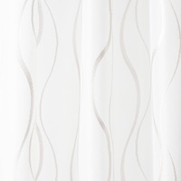 【WEB限定】ジオメ刺繍風レース（シルバー）｜カーテン