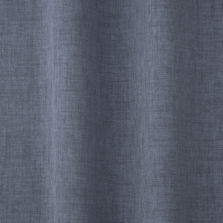 遮光2級｜防炎ざっくり遮光無地（ネイビーブルー）｜カーテン