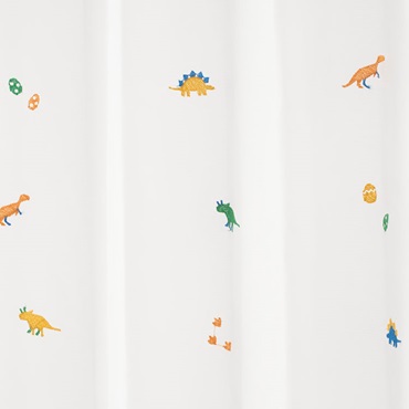 刺繍恐竜｜カーテン