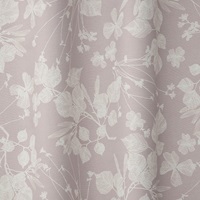 遮光2級｜【WEB限定】遮光刺繍風花プリント（ピンク）｜カーテン