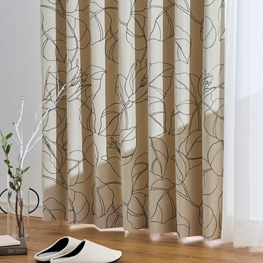 遮光2級｜【WEB限定】リリー遮光（アイボリー）｜カーテン