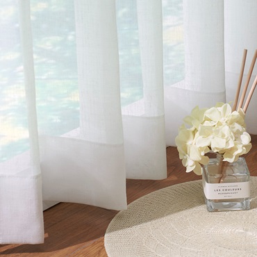 防炎麻調リノ（ホワイト）｜カーテン