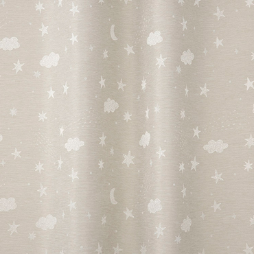 防炎ジャカード星空（ベージュ）｜カーテン