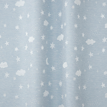 防炎ジャカード星空（ブルー）｜カーテン