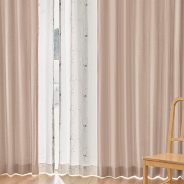 光を届ける超遮熱ドレープ無地（グレージュ）｜カーテン