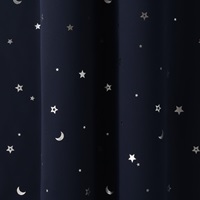 遮光2級|【WEB限定】星屑プリント（ネイビー）|カーテン