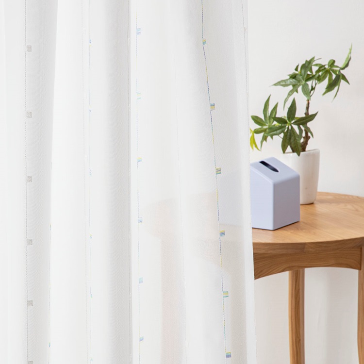 【WEB限定】スクエアカラー（ブルー）｜カーテン