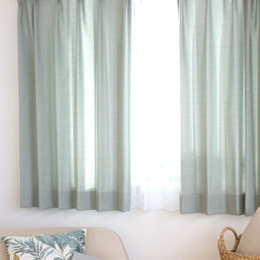 【WEB限定】非遮光リネンライク（グリーン）｜カーテン