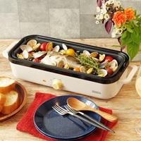 3種のプレート付スリムホットプレート　ライトベージュ