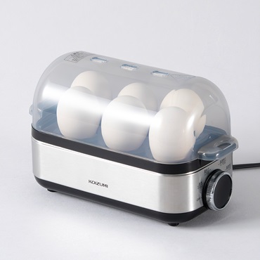 蒸し料理もできるエッグスチーマー　シルバー