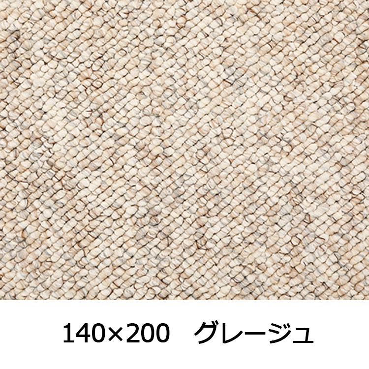 【WEB限定】大粒パイルでふっくら丈夫 パブロフ(140×200 グレージュ)