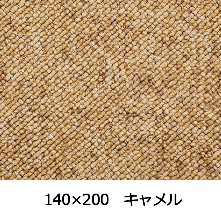 【WEB限定】大粒パイルでふっくら丈夫 パブロフ(140×200 キャメル)