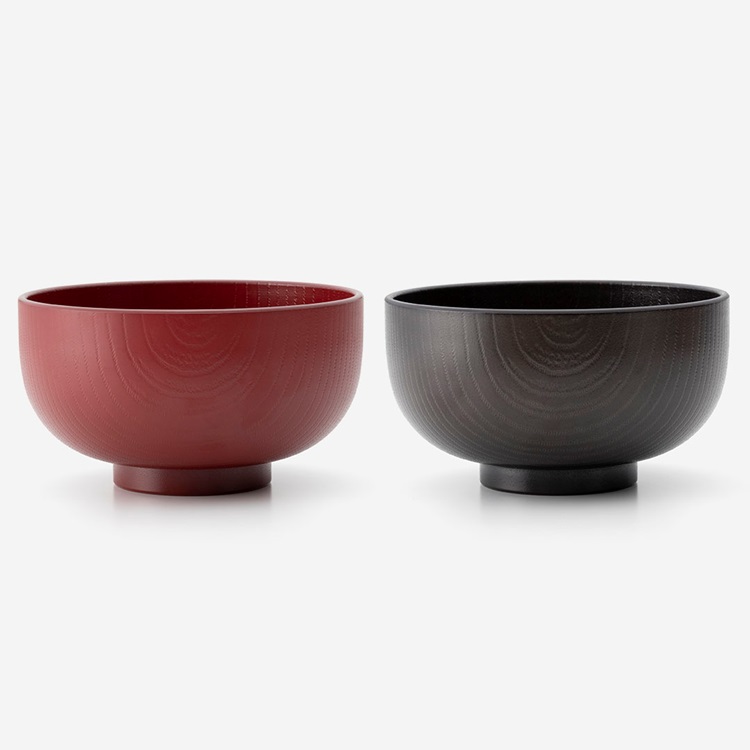 【会津塗】木目平椀