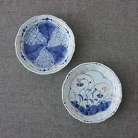 【美濃焼】赤絵深プレート 17cm