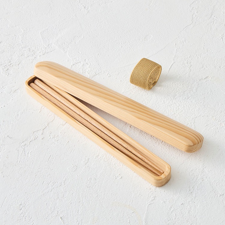 【山中塗】食洗 天然木ランチ箸＆ケース